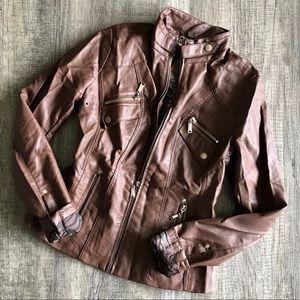 Faux Leather Jacket NWOT